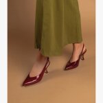 Escarpin slingback claudy bordeaux