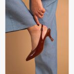 Escarpin slingback claudy camel