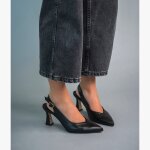 Escarpin slingback daffy noir