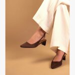 Escarpin slingback darel chocolat