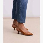 Escarpin slingback delia camel