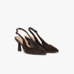 Escarpin slingback delphie chocolat