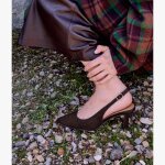 Escarpin slingback delphie chocolat