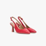 Escarpin slingback delphie coquelicot