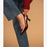 Escarpin slingback delphie lie - de - vin