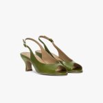 Escarpin slingback d�sir vert cactus