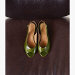 Escarpin slingback d�sir vert cactus