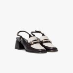 Mocassin slingback domy chocolat