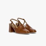 Mocassin slingback dorine caramel