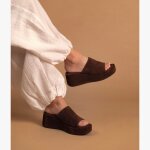 Mule ouverte haurore chocolat