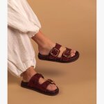 Mules yaelle bordeaux