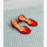 Sandale hanae coquelicot