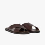 Sandale mule cyrio marron fonc�