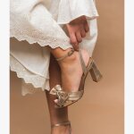Sandale pivoine platine