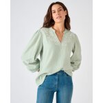 Blouse brod�e en gaze de coton