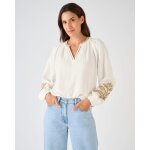 Blouse brod�e en gaze de coton