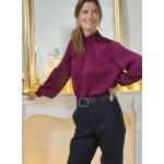 Blouse col montant satin�e