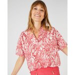 Blouse mlange lin feuillage