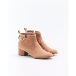 Bottines dessus croûte de cuir perforée Bottines dessus croûte de cuir perforée
