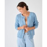 Cardigan maille ajour�e et torsades