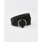 Ceinture fine en croûte de cuir vachette suédé Ceinture fine en croûte de cuir vachette suédé