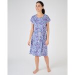 Chemise de nuit fantaisie maille peign pur coton peign