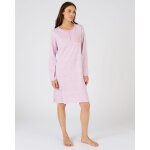 Chemise de nuit pur coton peigné, manches longues Chemise de nuit pur coton peigné, manches longues