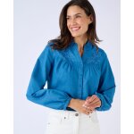 Chemisier en denim brod�