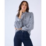 Chemisier effet gaufr� � petits carreaux