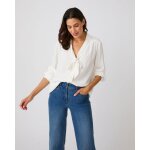 Chemisier lavalli�re jacquard reli�f�