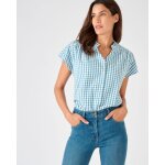 Chemisier manches courtes en tissu gaufr�
