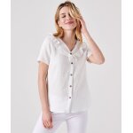 Chemisier � volants gaze de coton