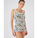 Débardeur essential en coton extensible, orné de dentelle Débardeur essential en coton extensible, orné de dentelle