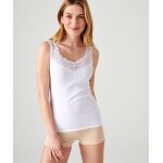 D�bardeur essential en coton peign� orn� de dentelle