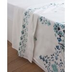 Drap imprim ethnique bleue