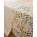 Drap plat campanule pur coton