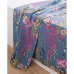 Drap plat flanelle botanique pur coton Drap plat flanelle botanique pur coton