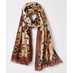 Foulard acrylique imprim lopard