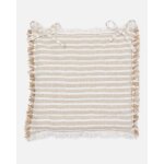 Galette de chaise ray�e � franges