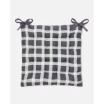 Galette de chaise r�versible carreaux et uni