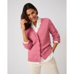 Gilet ajour�, finition effet crochet m�lange laine et alpaga