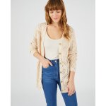 Gilet long maille ajoure