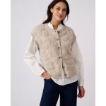 Gilet sans manches jacquard maille bouclette