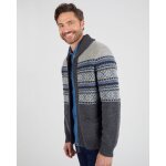 Gilet zipp mlange laine maille jacquard