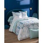 Housse de couette r�versible ethnique bleue