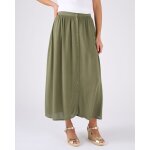 Jupe boutonne en tissu crponn pure viscose