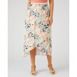Jupe effet porte - feuille pure viscose