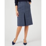 Jupe pli creux mlange laine bi - stretch