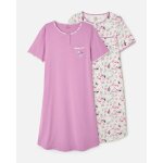 Lot de 2 chemises de nuit jersey pur coton peign�