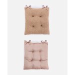 Lot de 2 galettes de chaise r�versibles bouclette et lisse